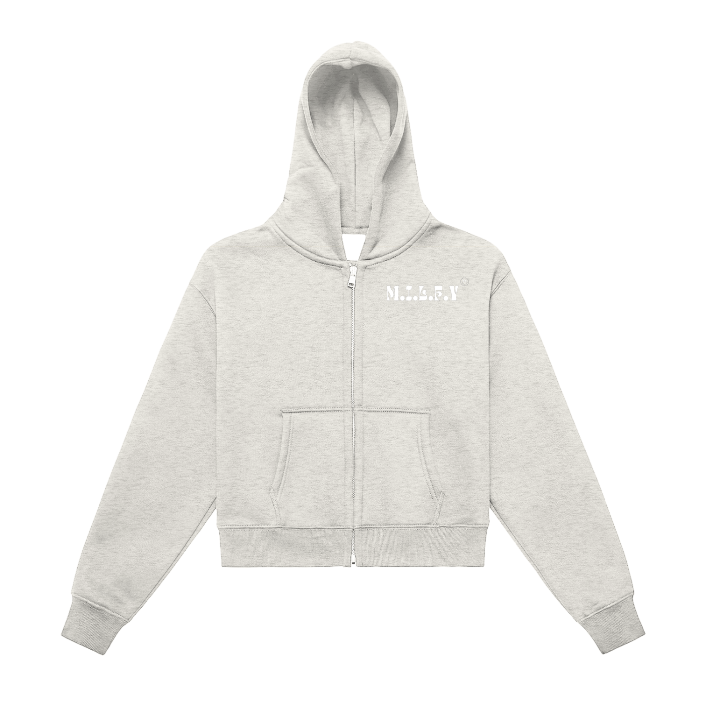 M.I.L.F.Y Zip-Up Cropped Hoodie