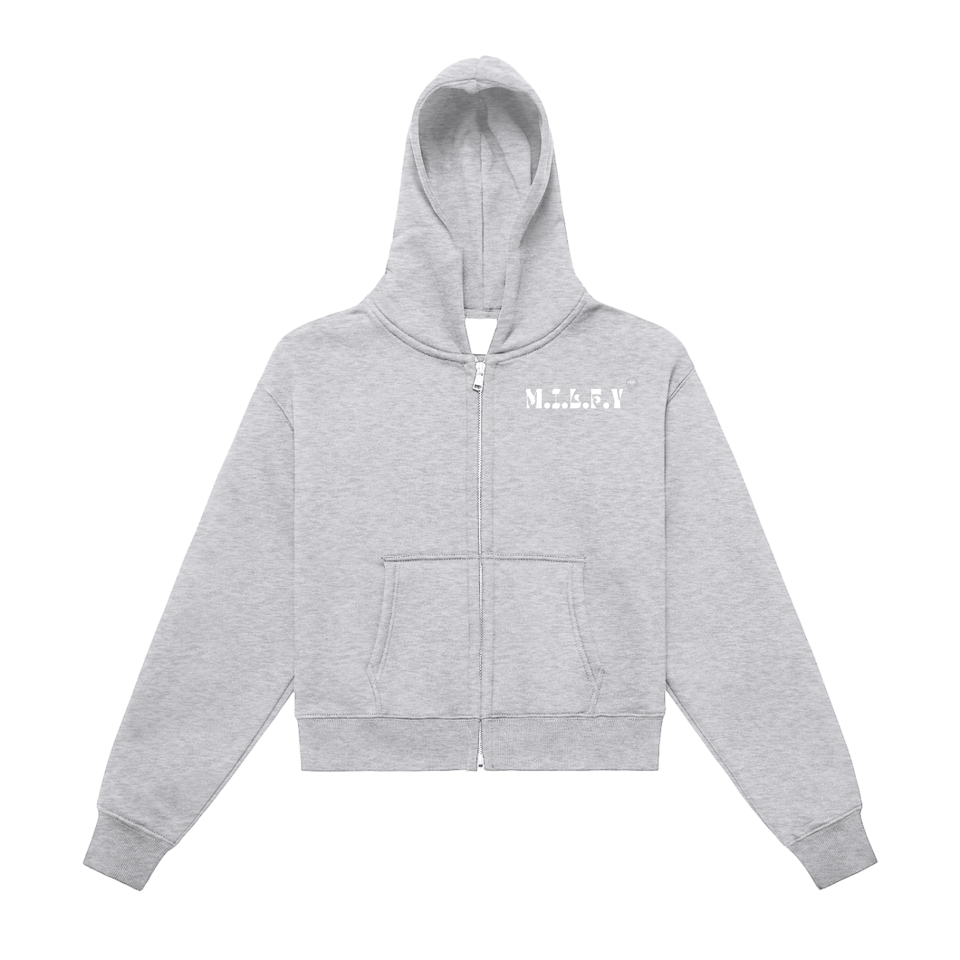 M.I.L.F.Y Zip-Up Cropped Hoodie
